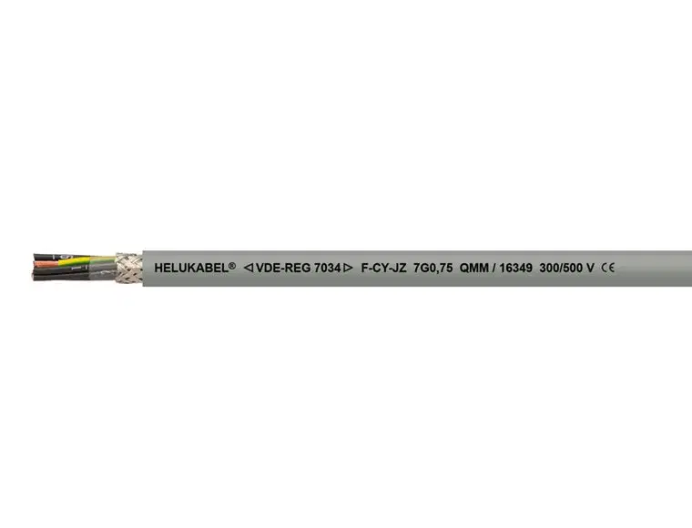 HELUKABEL, FLEXIBLE, CU-SCREENED, EMC-PREFERRED TYPE, METER MARKING, 4 X 2.5 SQ (AWG14), PRICE PER FT