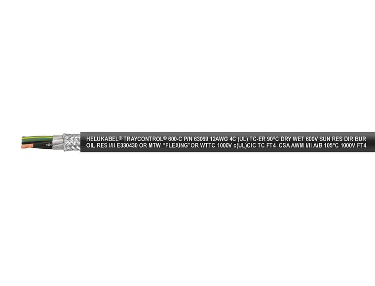 HELUKABEL, 63049, 600-C, 3C, 18, UL/CSA/EAC/CE, OD:8.2MM
