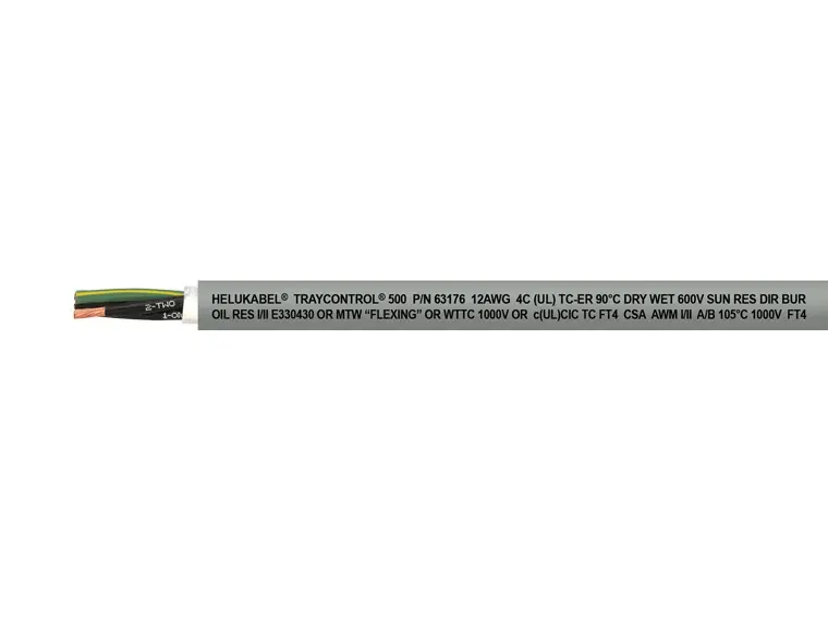 HELUKABLE, TRAYCONTROL 500C 4C AWG 12 , OD:12MM, PRICE PER FT