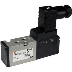 VK3000, 5 Port Solenoid Valve, Direct Poppet, Rubber Seal