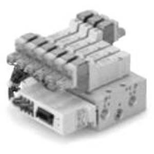 SS5Y5-42SA, 5000 Series, Base Mounted Manifold, Serial Transmission System, Integrated