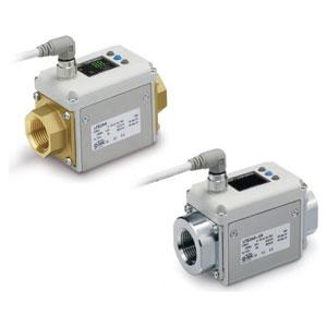 LFE, Digital Liquid Flow Sensor, Electromagnetic, 2-Screen 3-Color Display, IP65, 0.5-200 Lpm