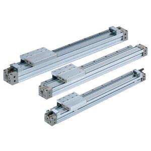 Rodless Cylinder, 25A-MY1H-H, Mechanically Jointed with High Load Shock Absorber - Linear Guide