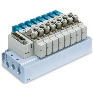 SS5Y7-52, 7000 Series Manifold, D-sub Connector, Flat Ribbon Cable, PC Wiring (IP40)