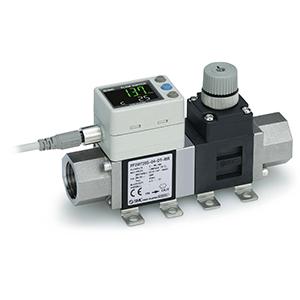 PF3W7, Digital Water Flow Sensor, 2-Screen 3-Color Display, IP65, 0.5-250 Lpm