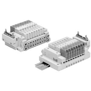 10-SS5V*-*D, Flat Ribbon Cable Connector Manifold Base, Clean Series