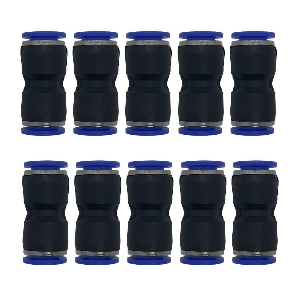 zjxed 10mm OD x 10mm OD Pneumatic quick Connector Push to Connect fittings Straight pneumatic
