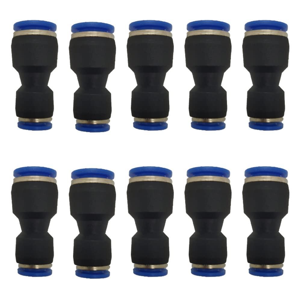 zjxed 8mm OD x 6mm OD Pneumatic quick Connector Push to Connect fittings Straight reducer