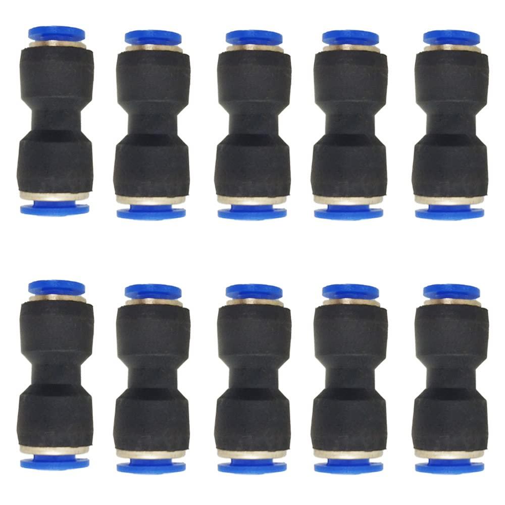 zjxed 6mm OD x 4mm OD Pneumatic quick Connector Push to Connect fittings Straight reducer