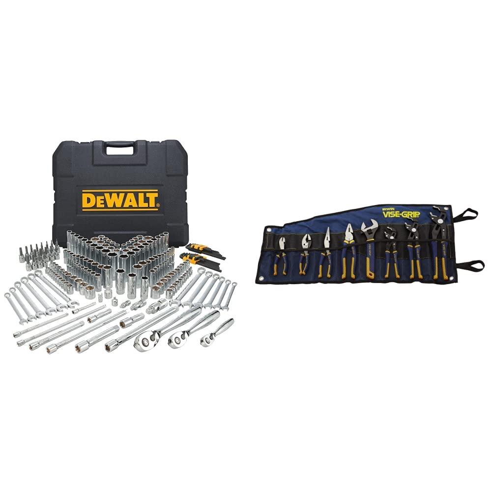 DEWALT Mechanics Tools Kit and Socket Set, 204-Piece (DWMT72165) and IRWIN VISE-GRIP