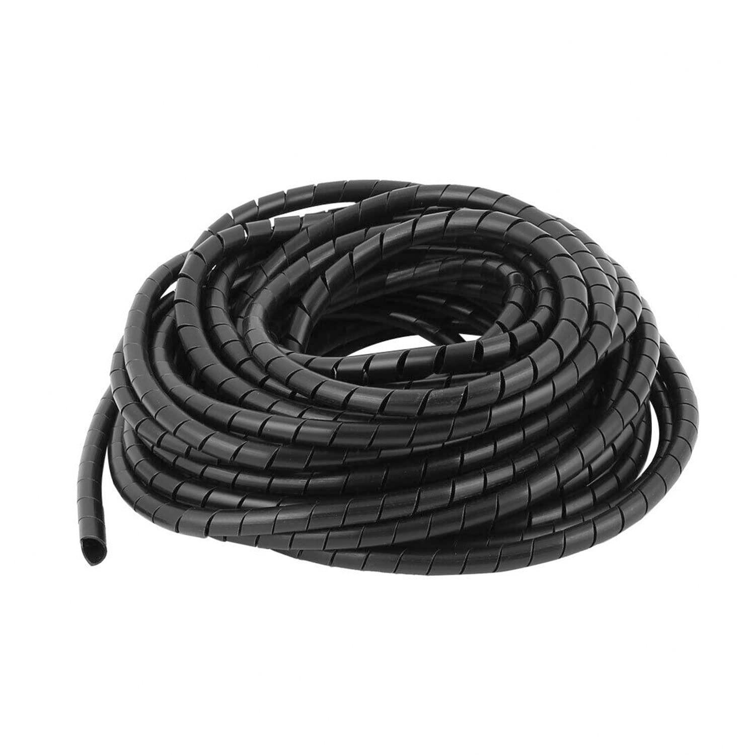 Spiral Cable Wrap - 45 Ft 5/16" Spiral Wire Wrap Cord Covers Bundle Sleeve Hose for Computer