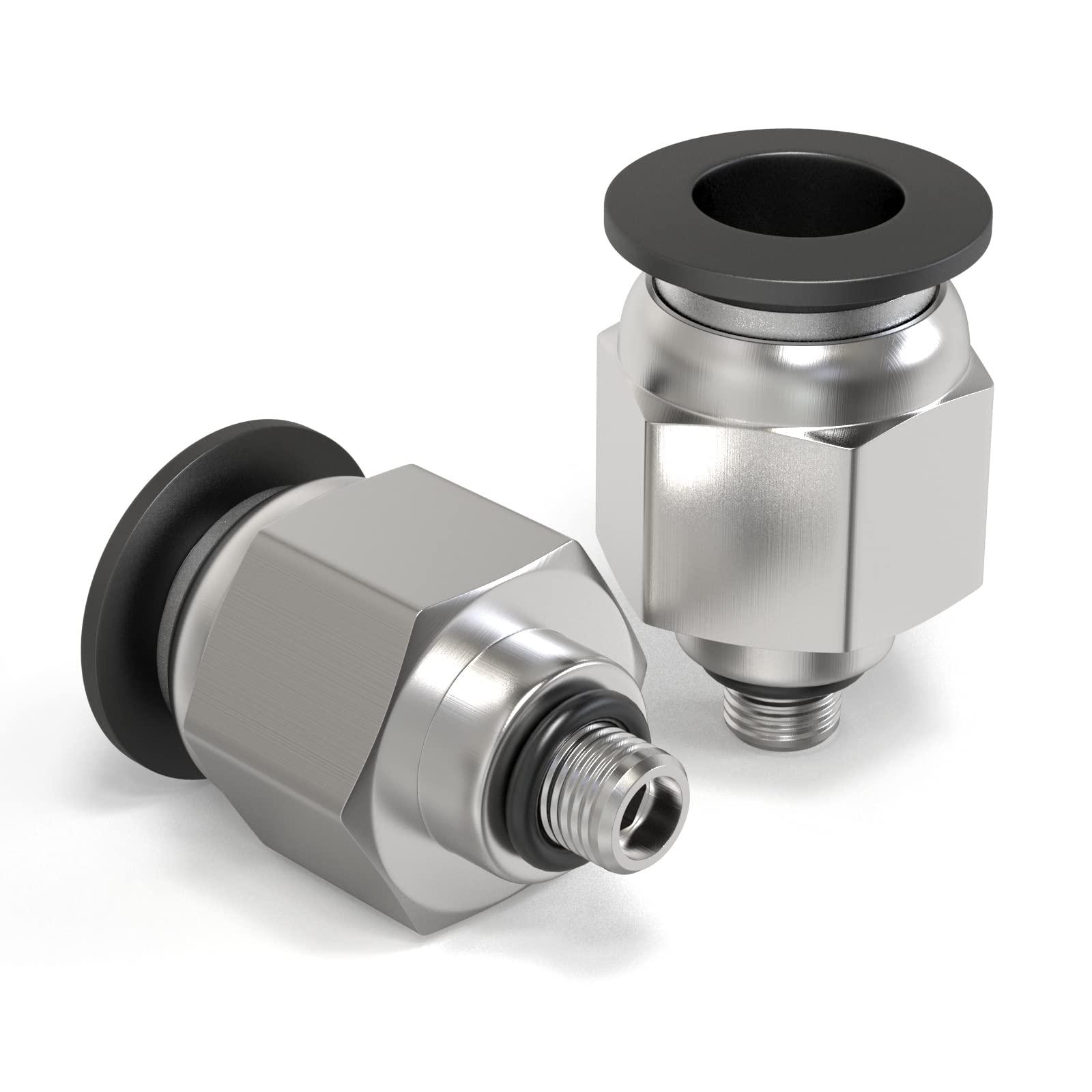 TAILONZ PNEUMATIC Male Straight 6mm Tube OD x M5 Thread Push to Connect Fittings PC6-M5(Pack