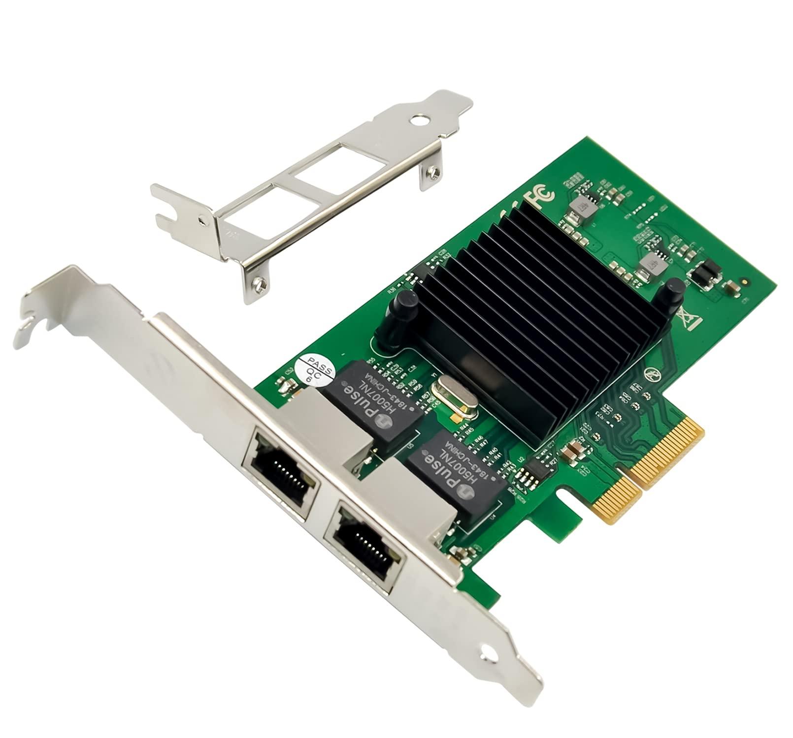 Dual-Port PCIe X4 Gigabit Network Card 1000M PCI Express Ethernet Adapter with Intel 82576 Two