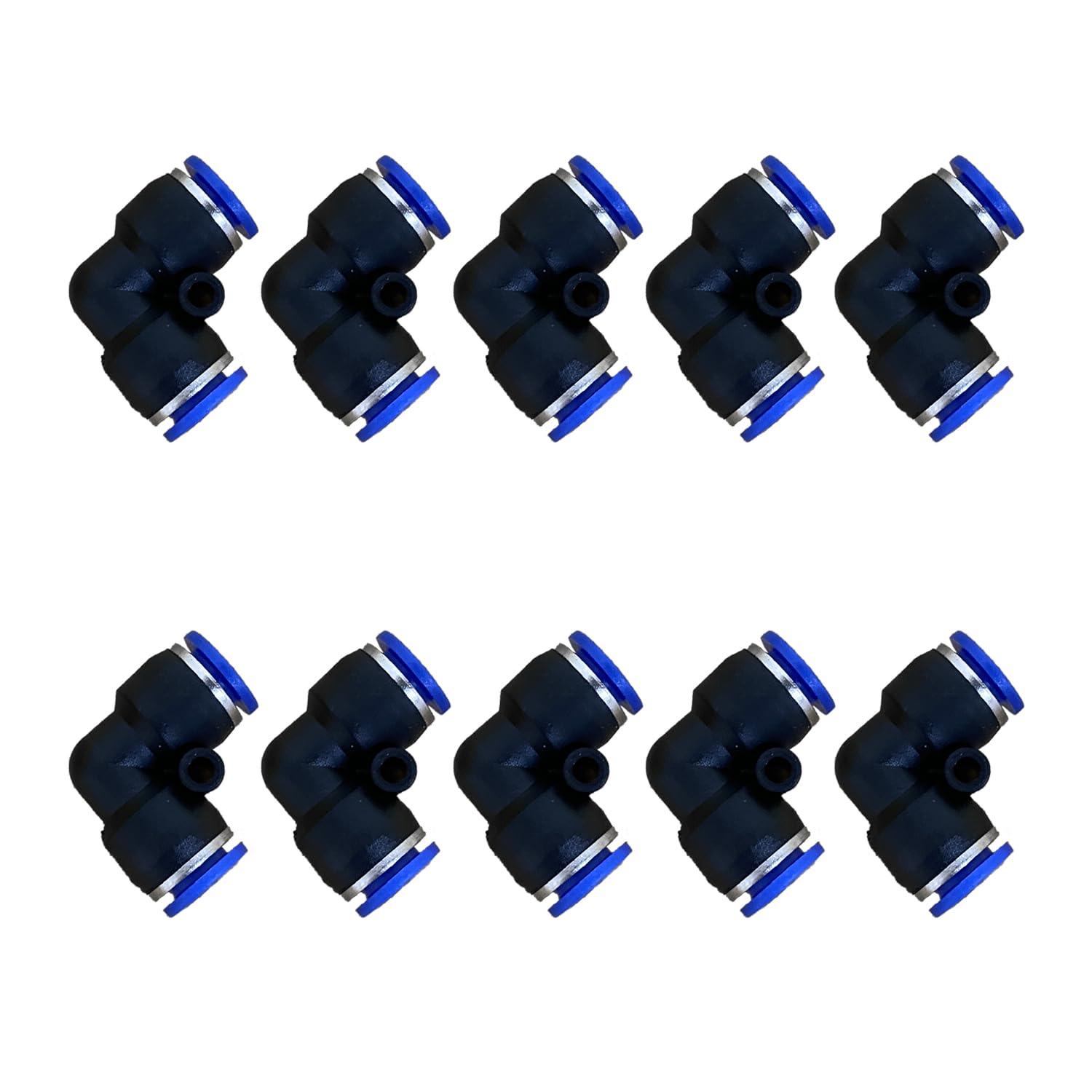 5/16" or 8mm Od Air Line Elbow Union, Push To Connect Air Fittings, Push Elbow Push Air