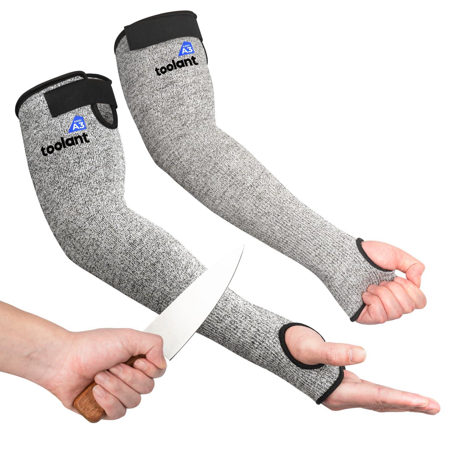 OriStout Cut Resistant Farmers Sleeves with Thumb Hole, Arm Protectors for Thin Skin and