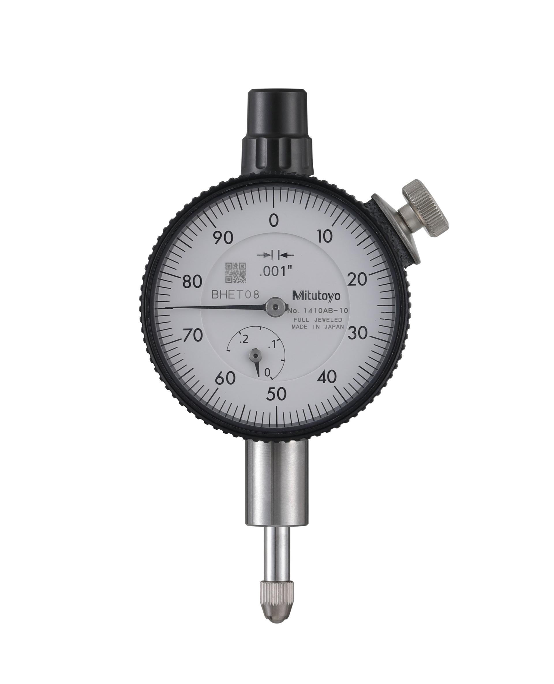 Mitutoyo, 1410AB-10, DIAL INDICATOR, .001-.25 In, Flat back