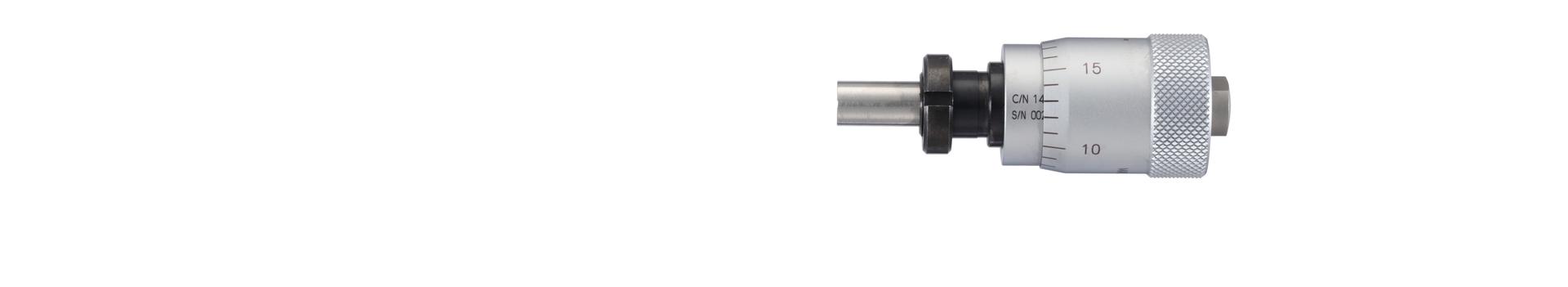 Mitutoyo, 148-360-10, Mic Head, 0-.5", .001", Flat, w/Clamp Nut, .375", Large Thimble-.79"