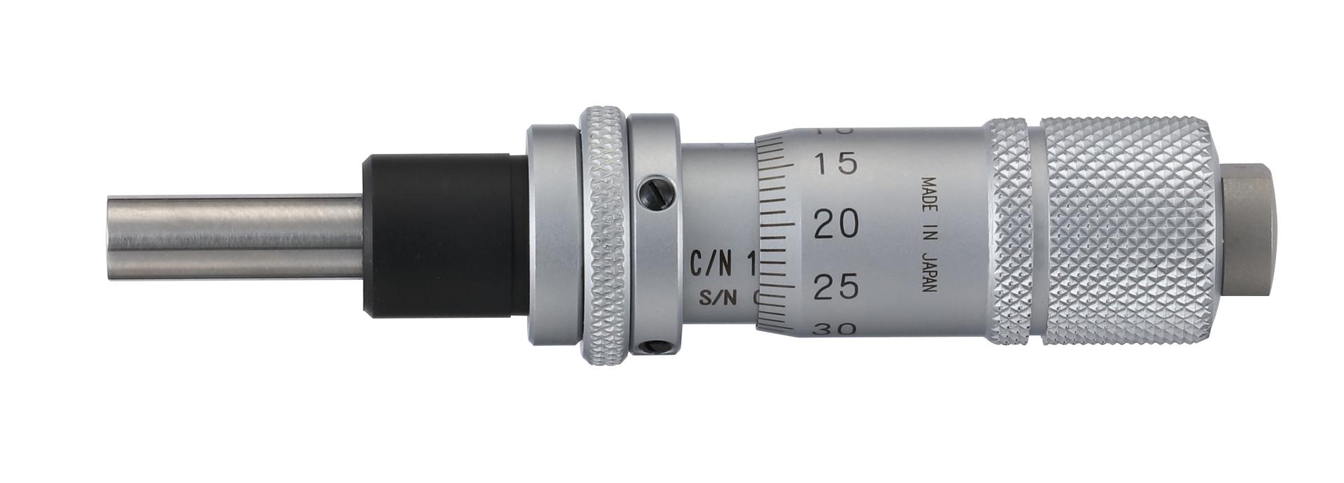 Mitutoyo, 148-823-10, Mic Head, 13-0mm, 0.01mm, Flat, Plain, 9.5mm, Spindle Lock, Reverse Reading