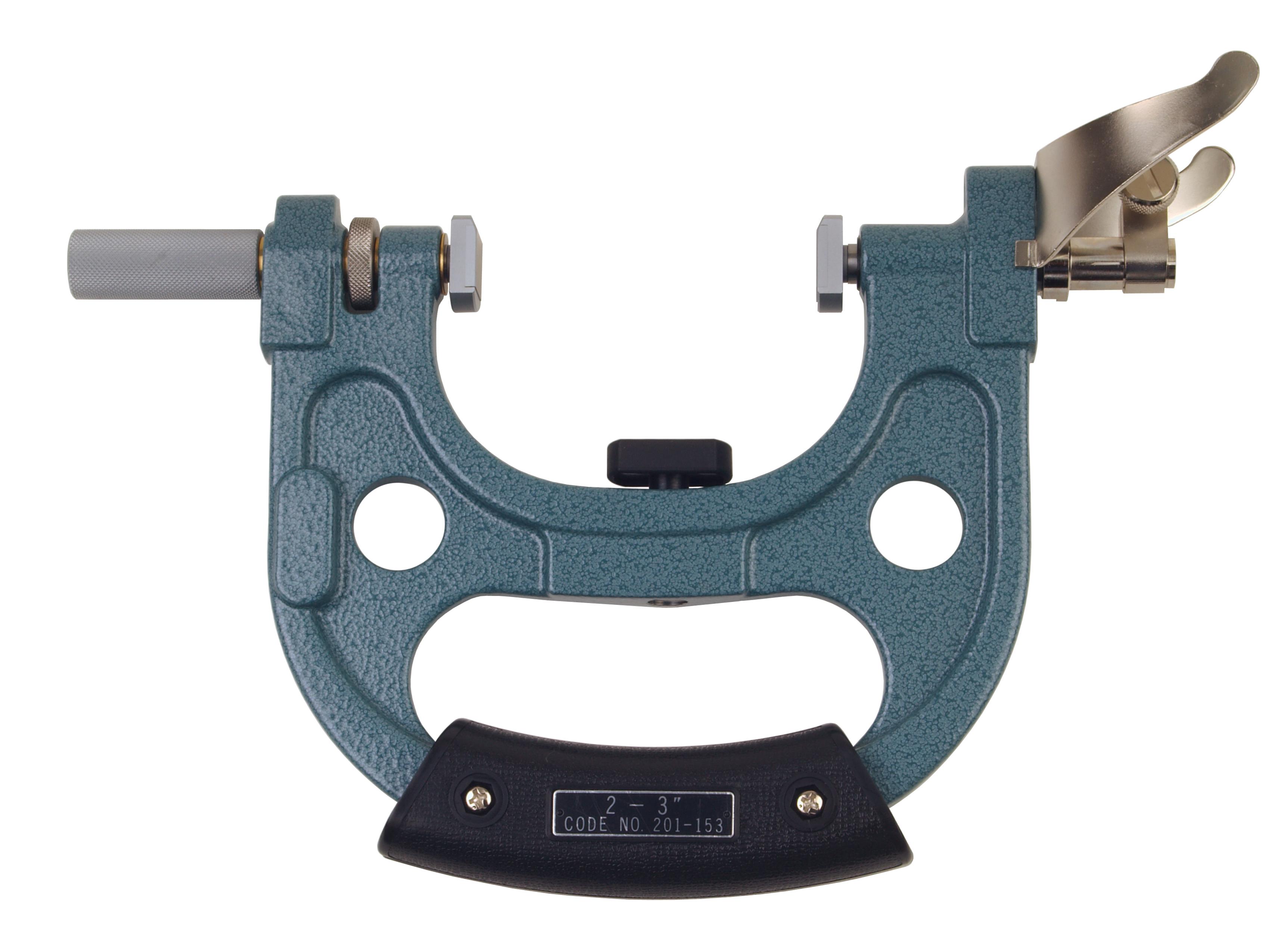 Mitutoyo, 201-153, 2-3 In Dial Snap Gage, 3/8 In stem dia., indicator not included