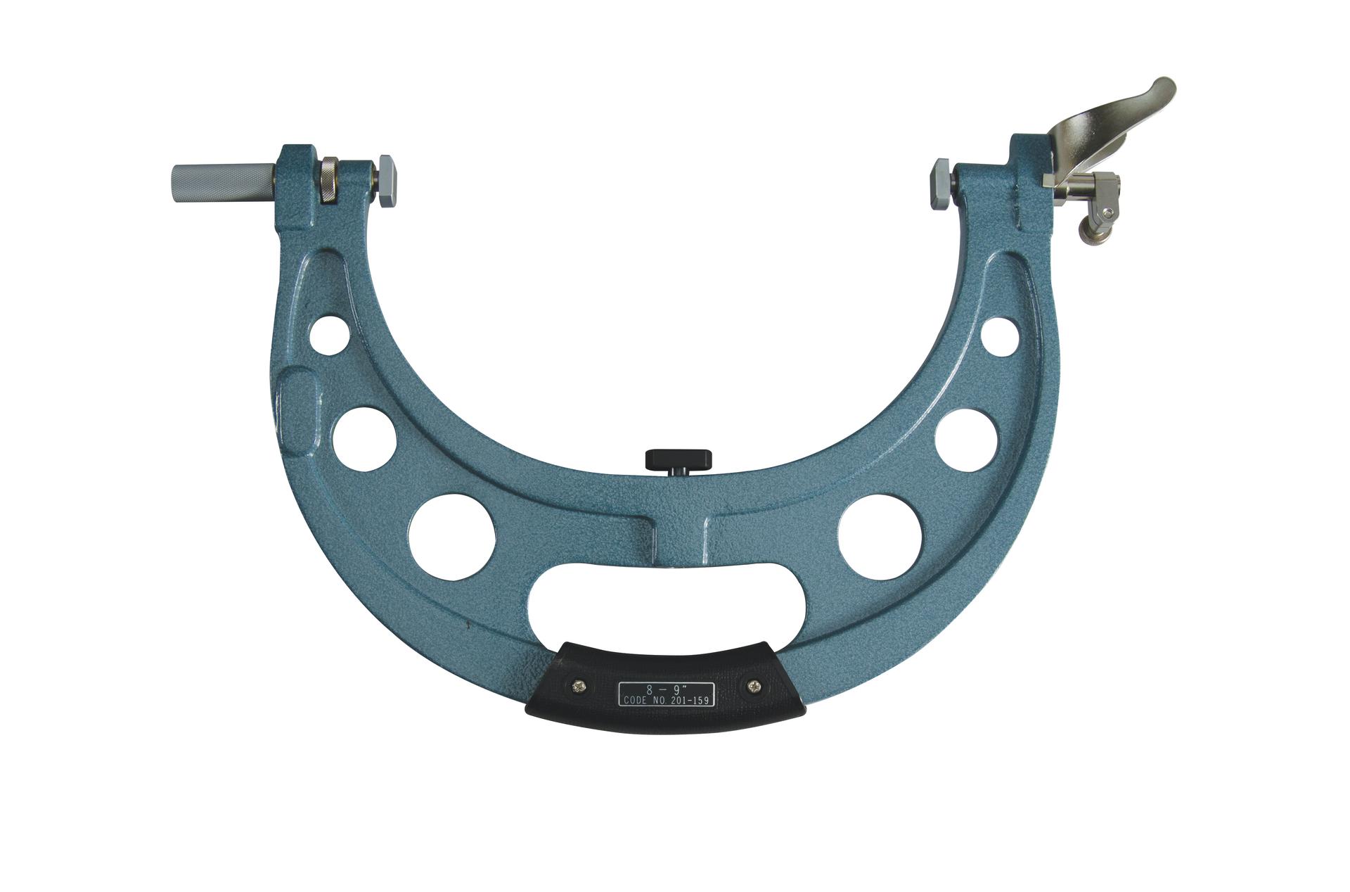 Mitutoyo, 201-159, 8-9 In Dial Snap Gage, 3/8 In stem dia., indicator not included