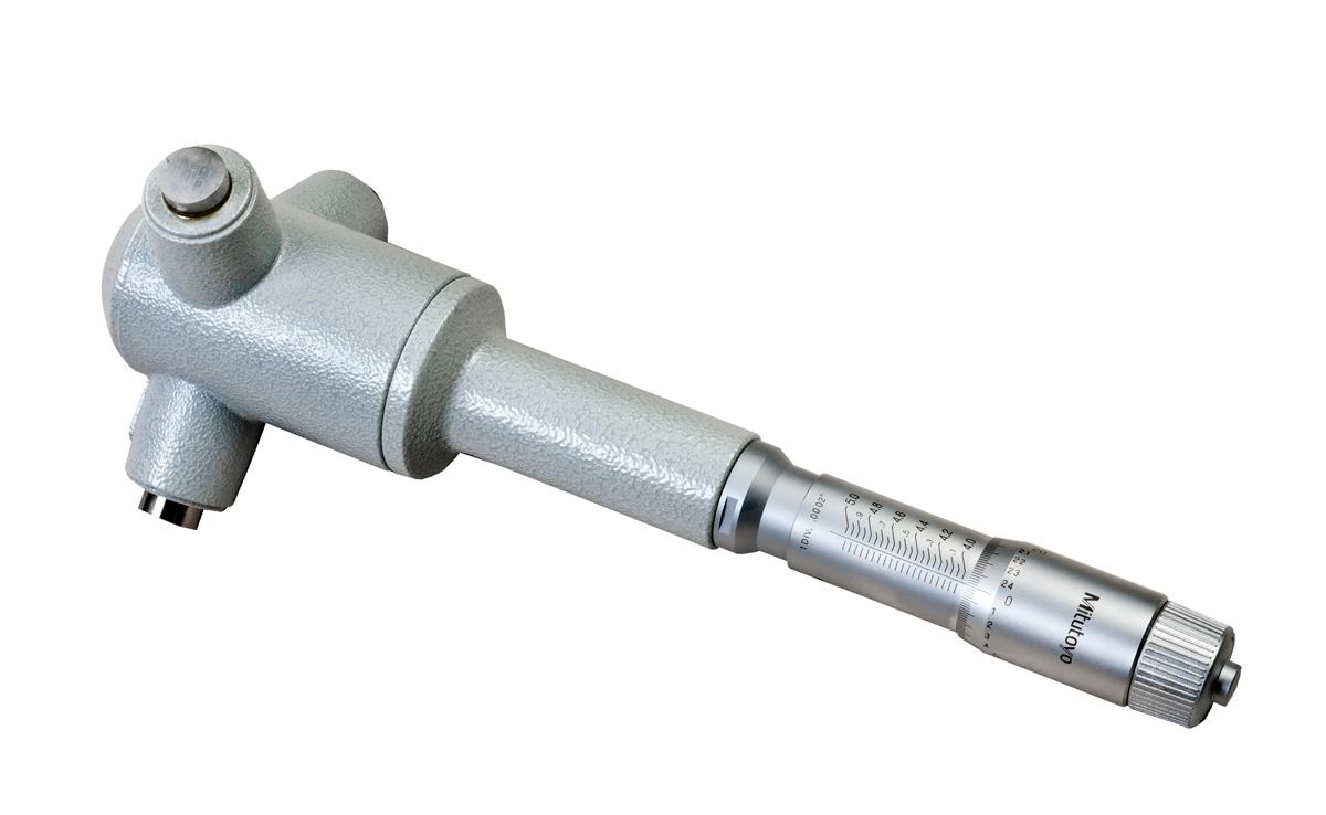Mitutoyo, 368-874, 4-5 In, .0002 In, Holtest, Type II, Alloyed Steel Contact Points, Ratchet Stop