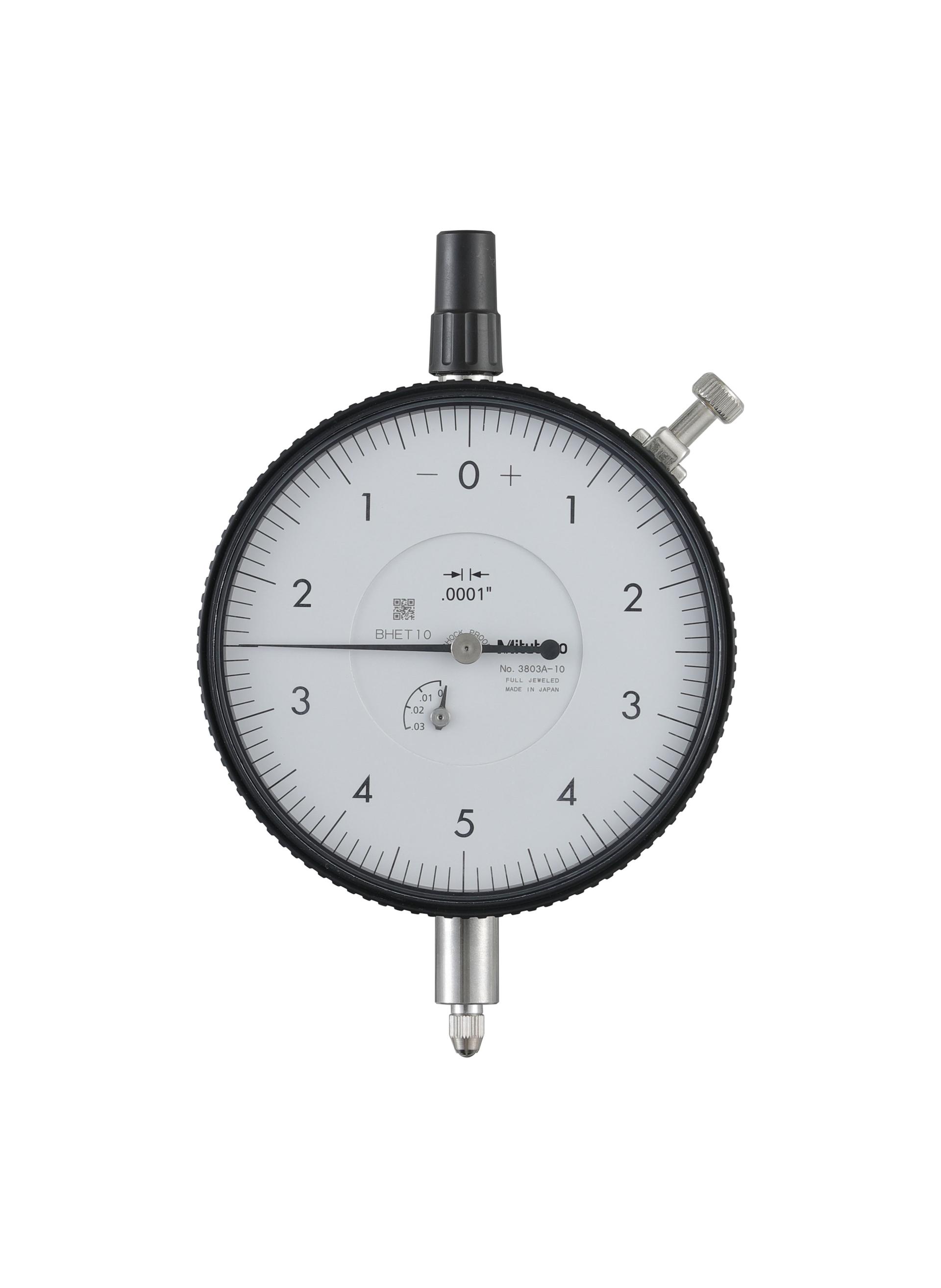 Mitutoyo, 3803A-10, DIAL INDICATOR, large dial face .0001-.025 In