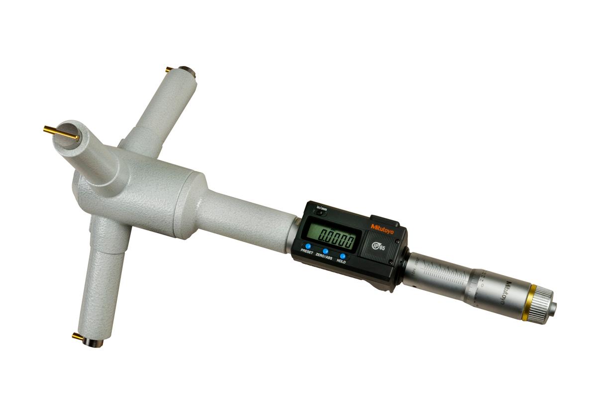Mitutoyo, 468-279, 9-10 In/228.6-254mm, .0001 In/0.001mm, Digimatic Holtest, With SPC Output, Ratchet Stop