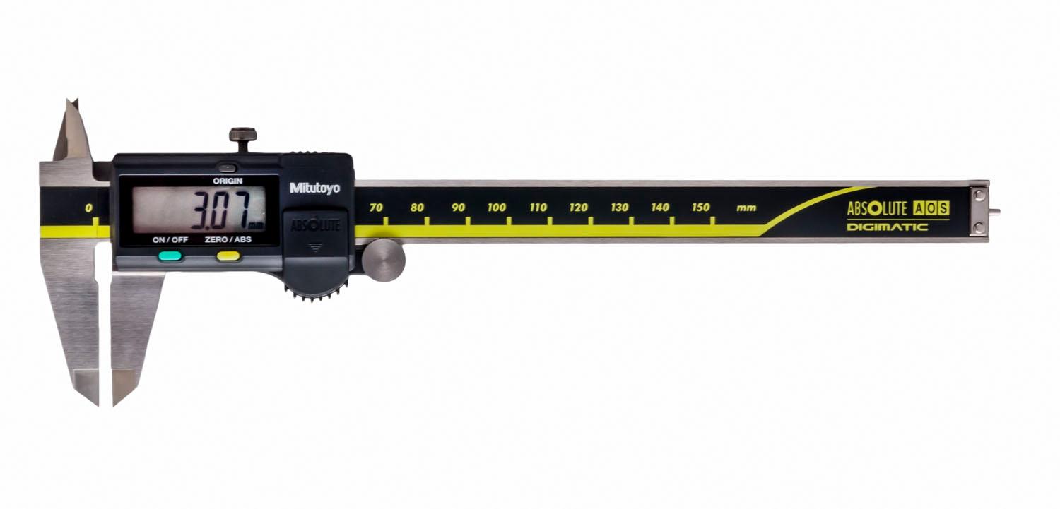 Mitutoyo, 500-158-30, 0-150mm, 0.01mm ABSOLUTE AOS Digimatic Caliper, �1.9mm rod depth bar, With SPC Data Output