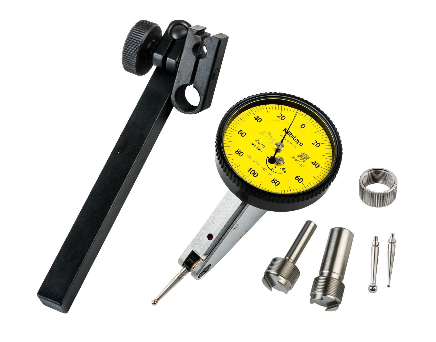 Mitutoyo, 513-445-10T, DIAL TI, FULL SET, TILTED, 0.4 MM, 0.002 MM GRAD, YELLOW DIAL