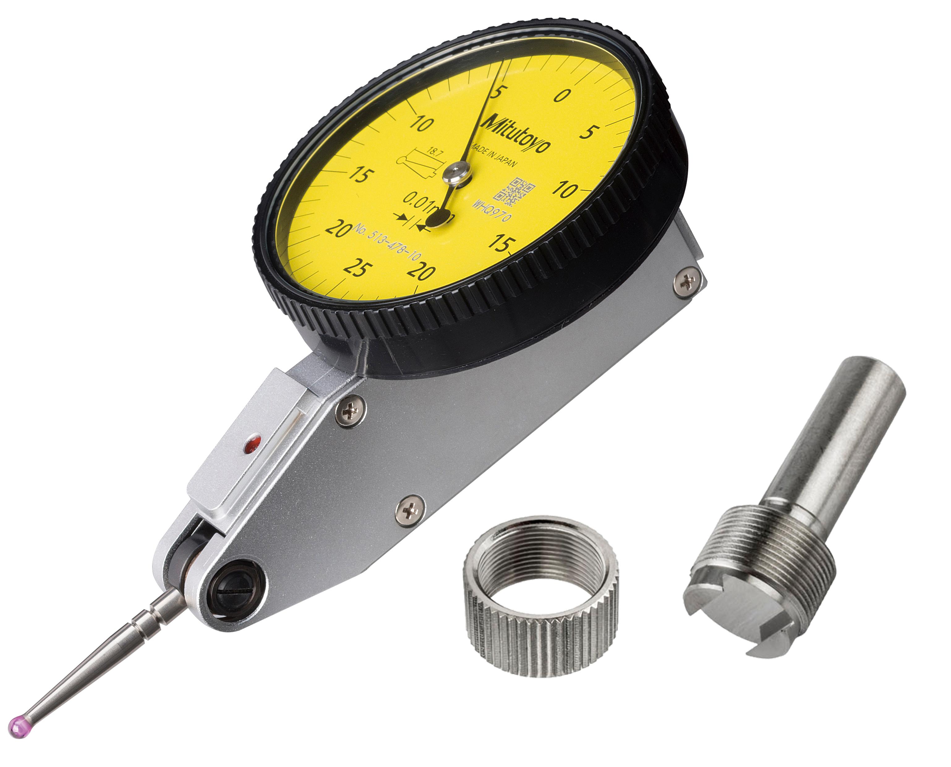 Mitutoyo, 513-478-10H, DIAL TI, STANDARD, 0.5 MM, 0.01MM GRAD, RUBY TIP, YELLOW DIAL