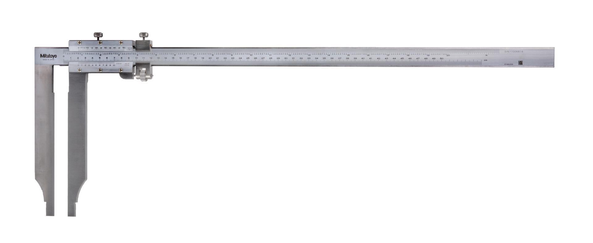 Mitutoyo, 534-106, VERNIER CALIPER, LONG JAW, 0 (20) - 500mm / 0 (.8�) - 20 In