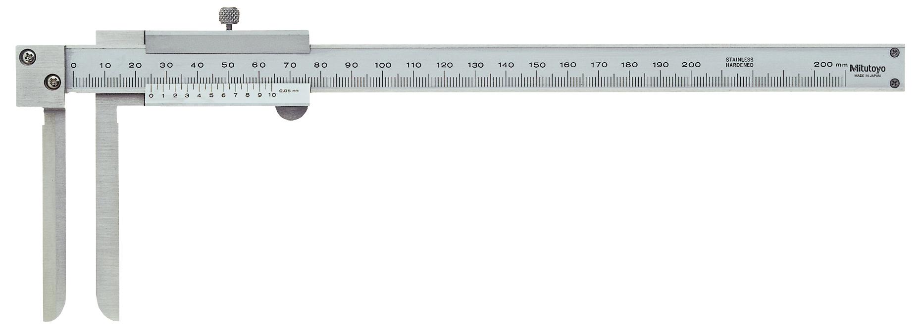 Mitutoyo, 536-142, VERNIER INSIDE TYPE CALIPER, KNIFE EDGE TYPE, 10-200MM