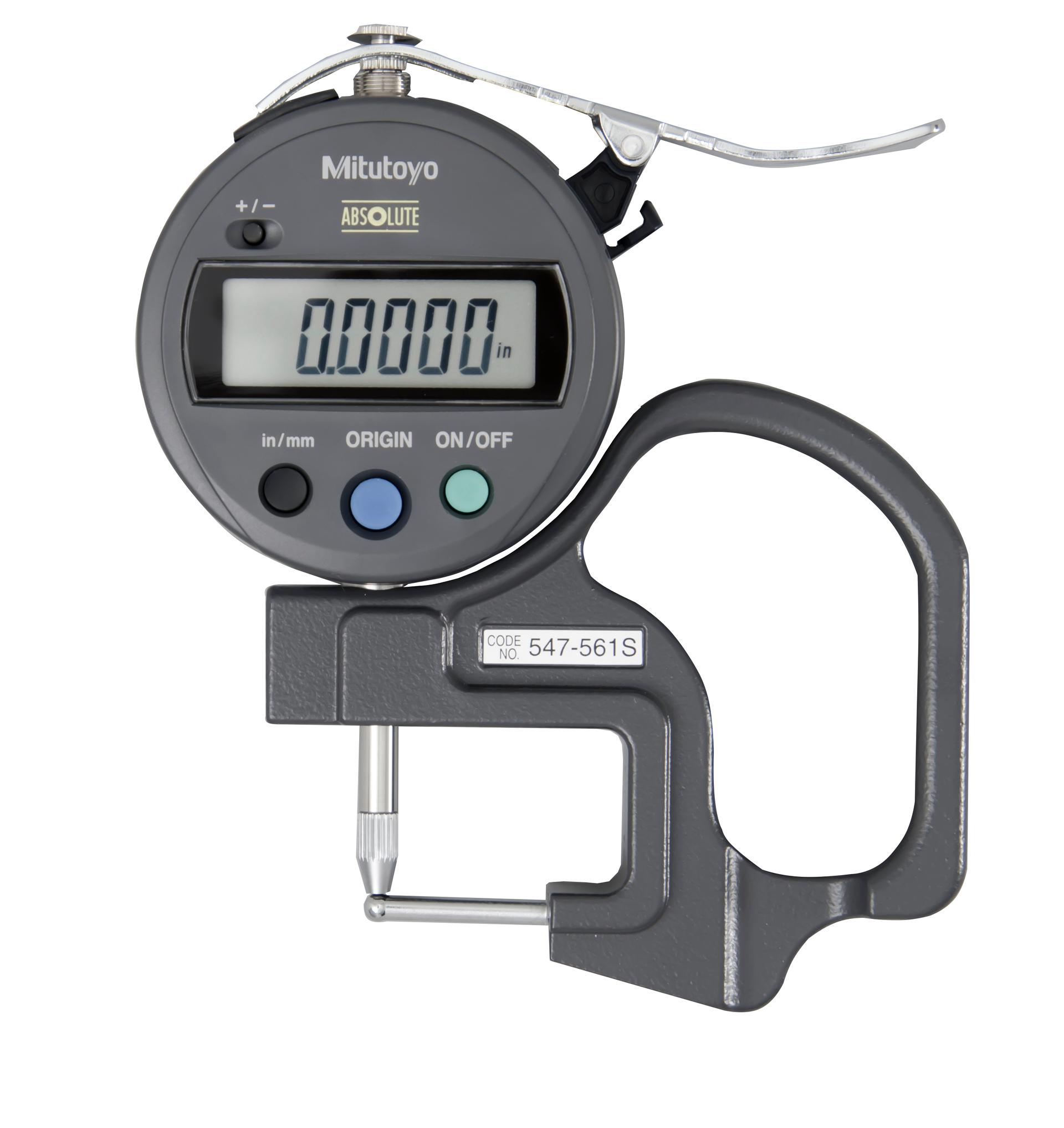 Mitutoyo, 547-561S, 0-.47 In/0-12mm, .0005 In/0.01mm ID-C Digimatic ABSOLUTE Tube Thickness Gage