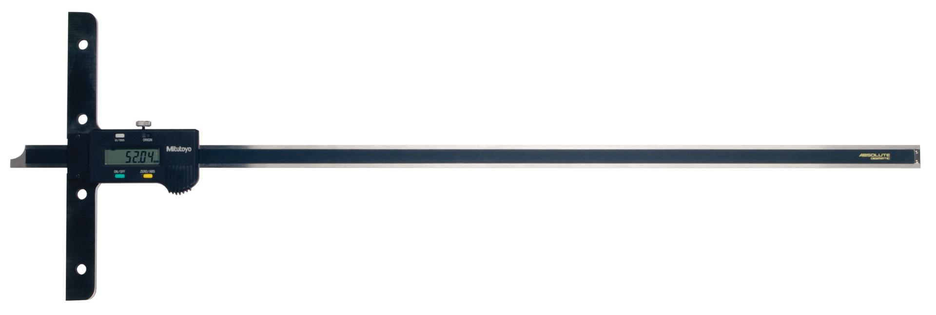 Mitutoyo, 571-215-10, Absolute digimatic depth gage,24in/600mm range,.0005in/.01mm resolution, 1400g