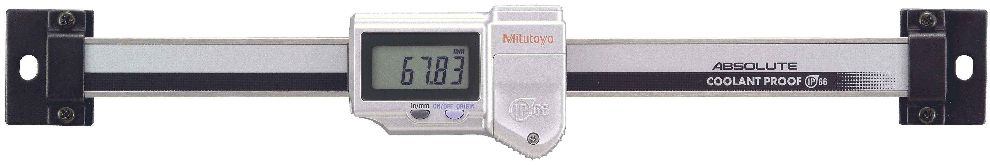 Mitutoyo, 572-614, 0-6 In/0-150mm, .0005 In/0.01mm Horizontal Digimatic Scale Unit,IP67