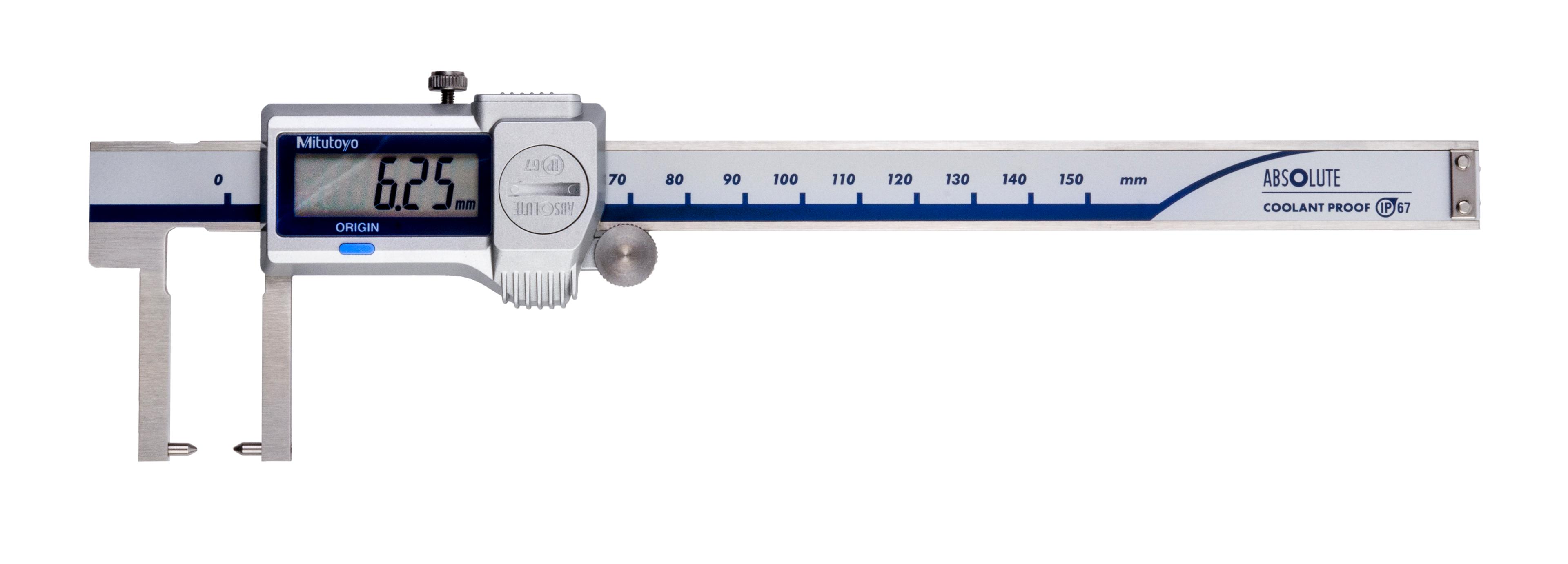 Mitutoyo, 573-652-20, Digimatic Point Jaw Type Caliper, 0-150mm, 0.01mm Resolution, �0.03mm,  NTD15-15PMX