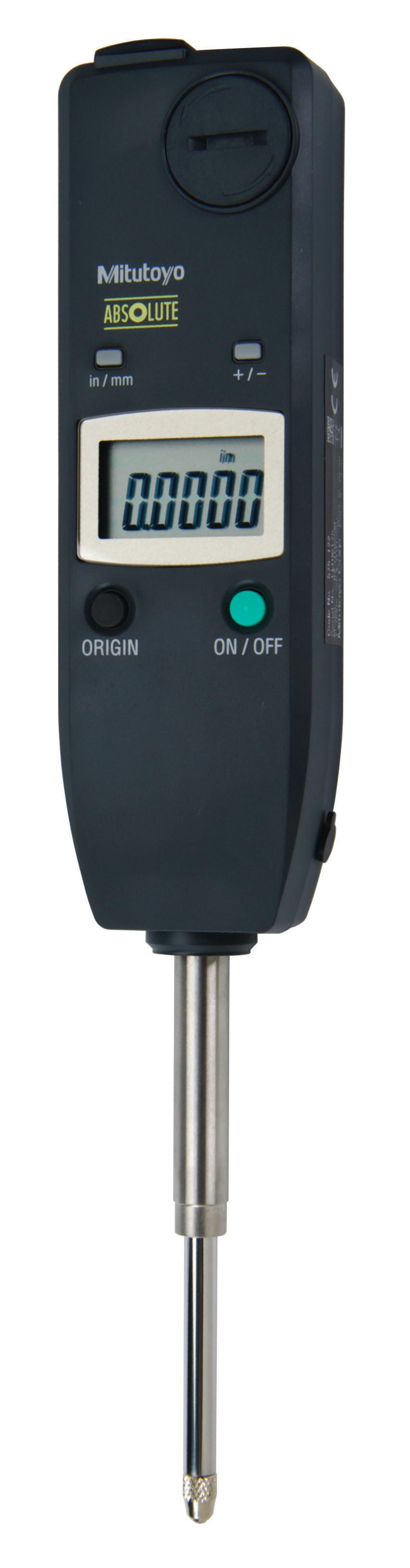 Mitutoyo, 575-122, 1 In/25.4mm, .0005 In/0.01mm, ID-U ABSOLUTE Digimatic Indicator, 8mm stem, Flat Back, With SPC Data Output, ISO/JIS