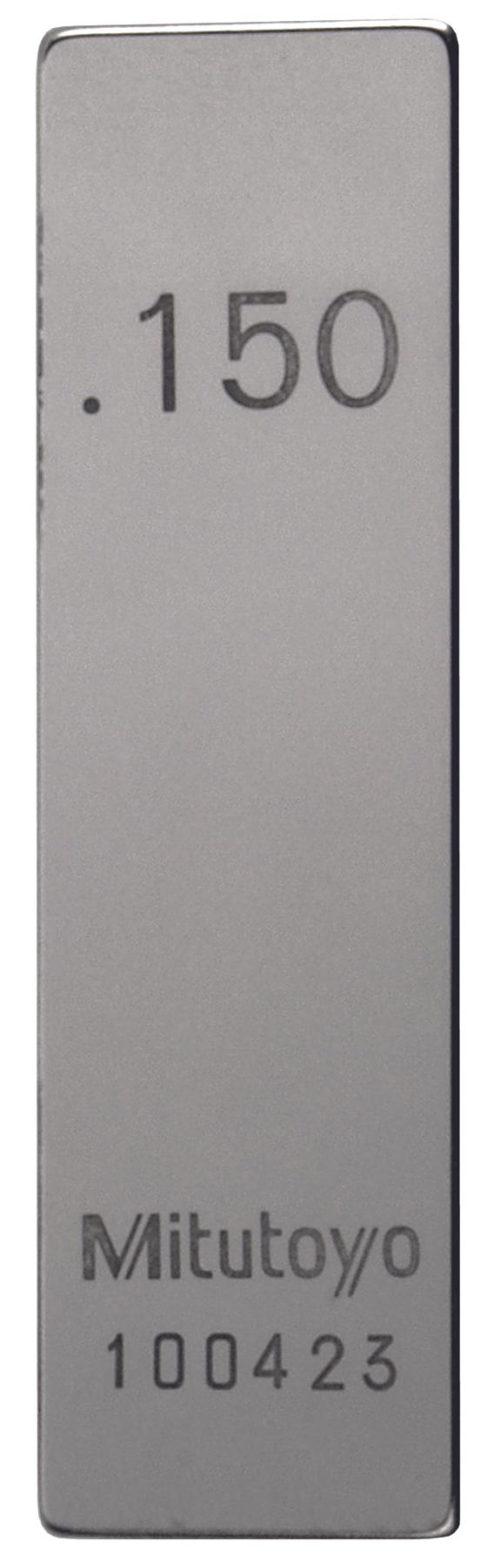 Mitutoyo, 611115-531, .15 In, Rectangular, Steel, Gage Block, ASME 0