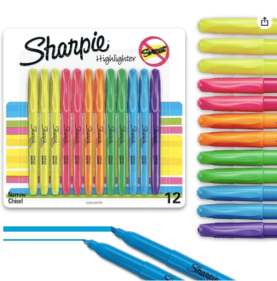 27145 - Chisel Tip Highlighters � Assorted Colors