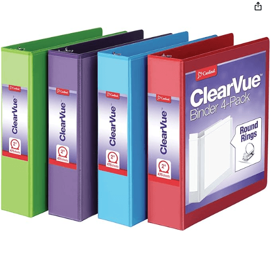 29311 - Cardinal 3-Ring Binders � Assorted