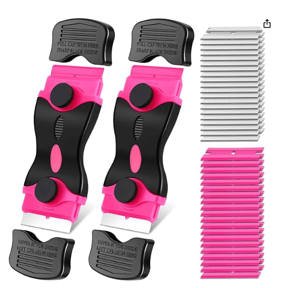 2PinkRazorBladeScraper - Razor Blade Scraper 2 Pack