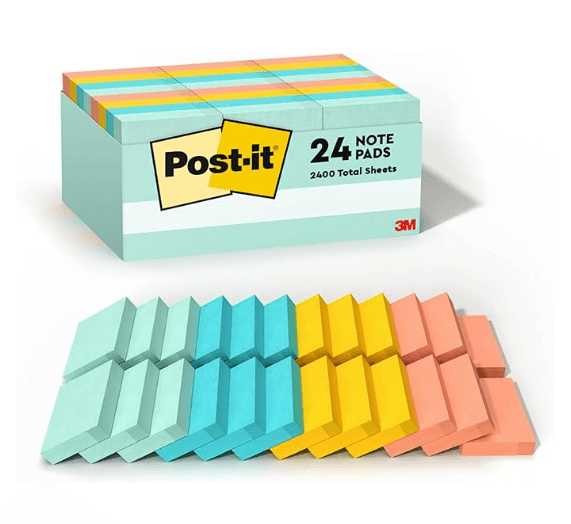 653-24APVAD - Sticky Notes � 1.5�2" Pastel (24 Pack)