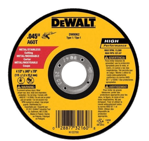 B005B8LZCI - Angle Grinder Cutting Disc � 4.5"