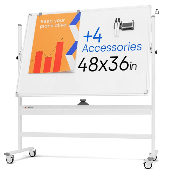 B07MBQ7LNS - Mobile Dry-Erase Whiteboard � 48�48"