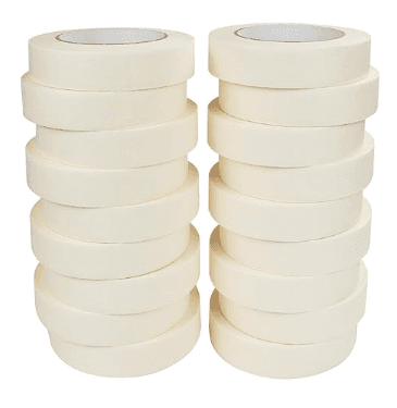 ASIN : B0CGV2DBG2, WHITE, CREPE PAPER, MASKING TAPE,  1 INCH, 55 YARDS