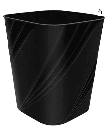 B0D3TS3JY2, (L)7.6*(W)7.6*(H)9.1 inch, BLACK, PLASTIC, 1.6 Gallon, OPEN-TOP