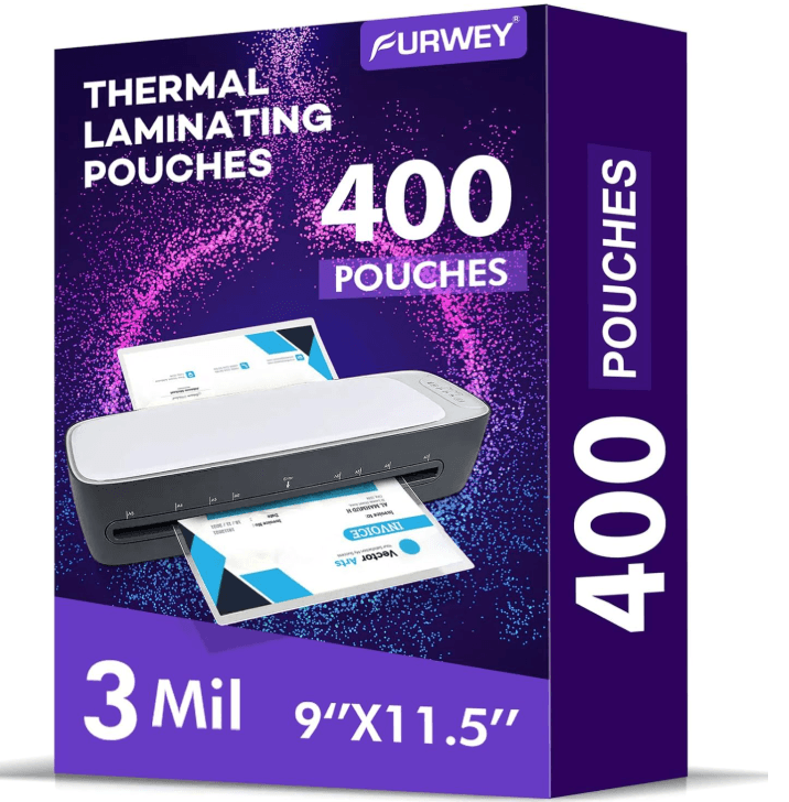 FURWEY, 9 x 11.5 Inches,     Thermal Laminating Pouches, ASIN B0DDBT56CH