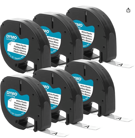 DYM2050823, PLASTIC BLACK ON WHITE, PLASTIC, ASIN: B07YXP5F8S