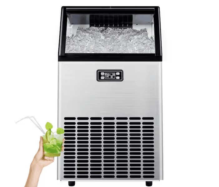IM-02-HD, 17.5(W)*16(D)*31.3(H), BLACK, SILVER, UNDERCOUNTER, DRAIN, ICE SCOOP INCLUDED