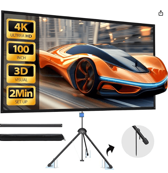 NB-HP007, 100", 4K HD PVC Screen, 16:9, ASIN B0D1GGMDQN